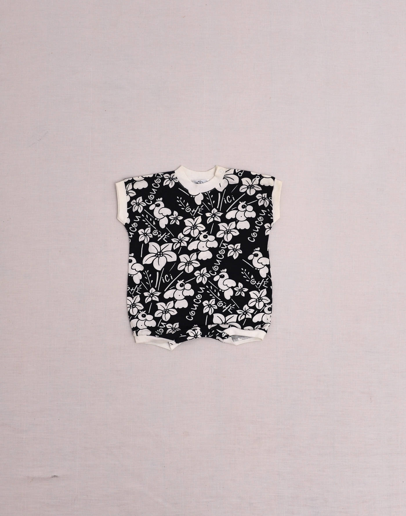Jersey Romper with Birds