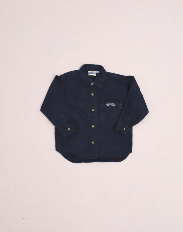 Chemise marine brodée