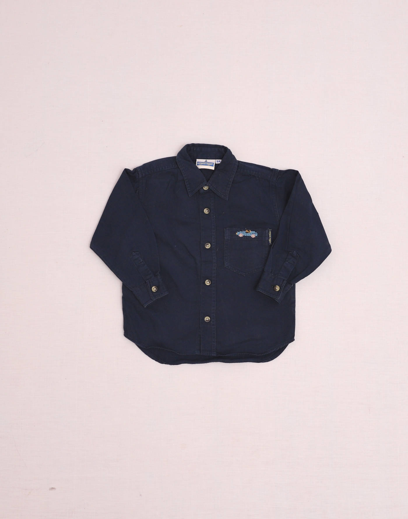 Chemise marine brodée