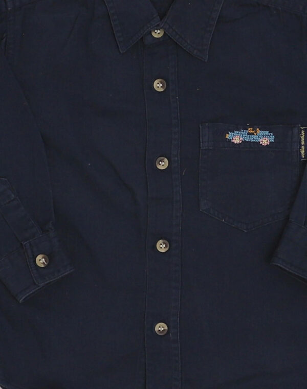 Chemise marine brodée