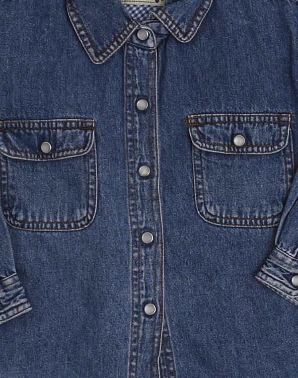Chemise en jean à boutons pression