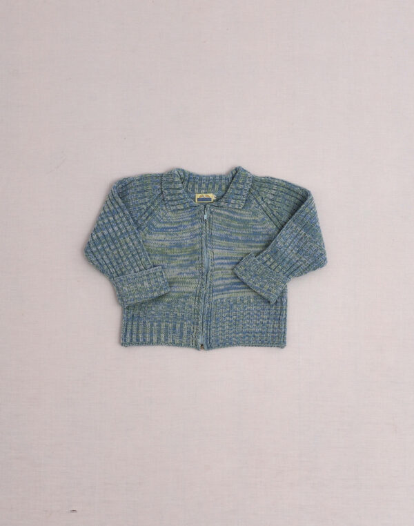 Mélange Cardigan with a Zipper