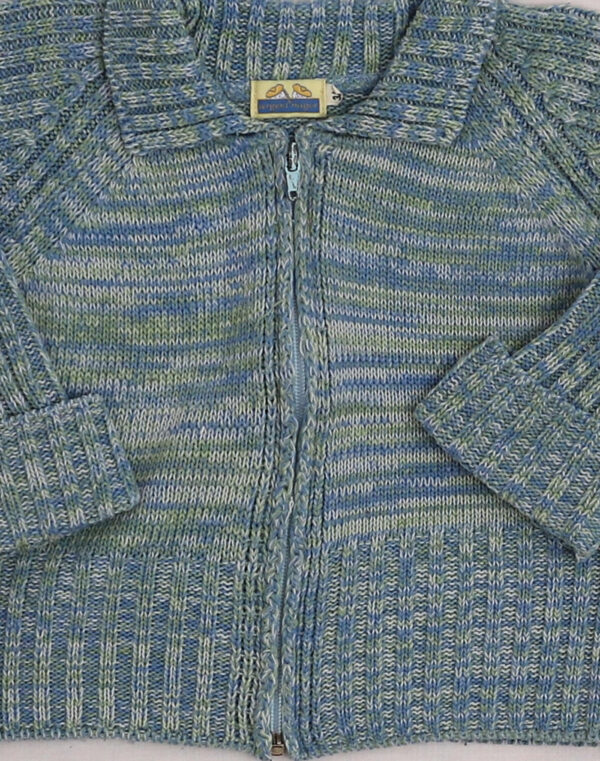 Mélange Cardigan with a Zipper