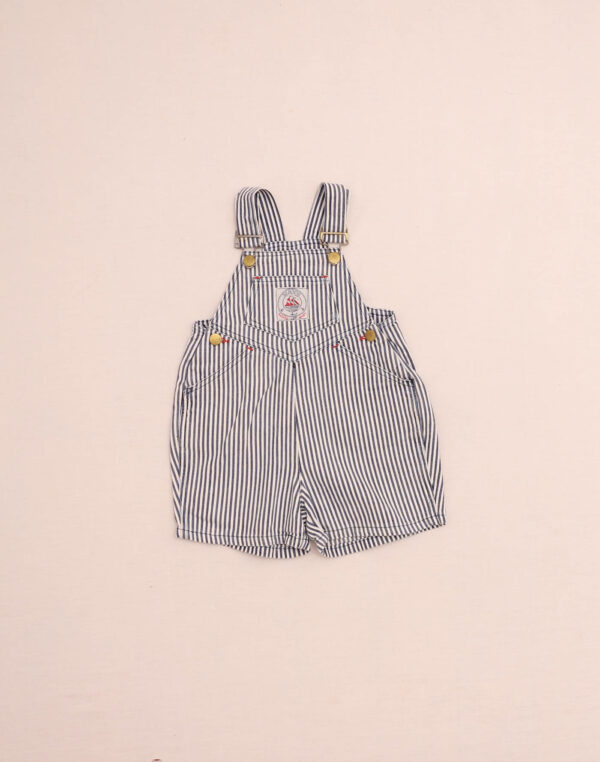 Salopette short rayée