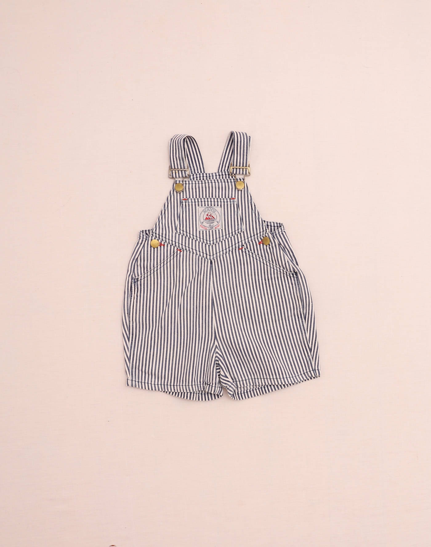 Salopette short rayée