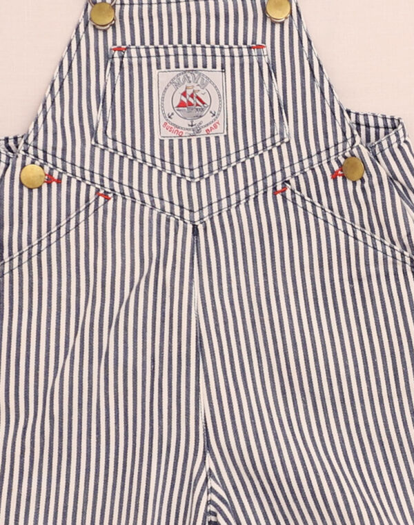 Salopette short rayée