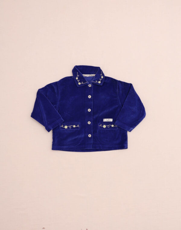 Veste en velours brodée