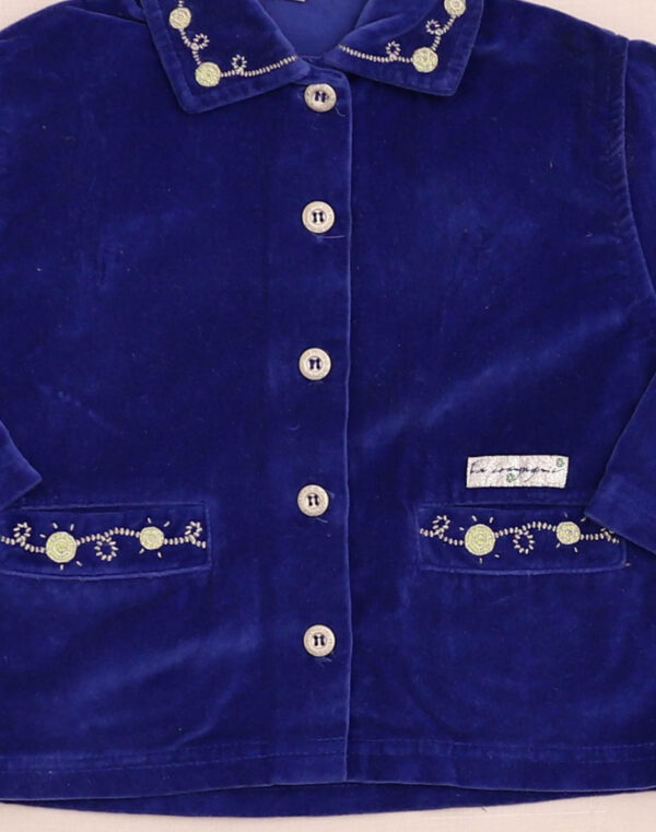 Veste en velours brodée