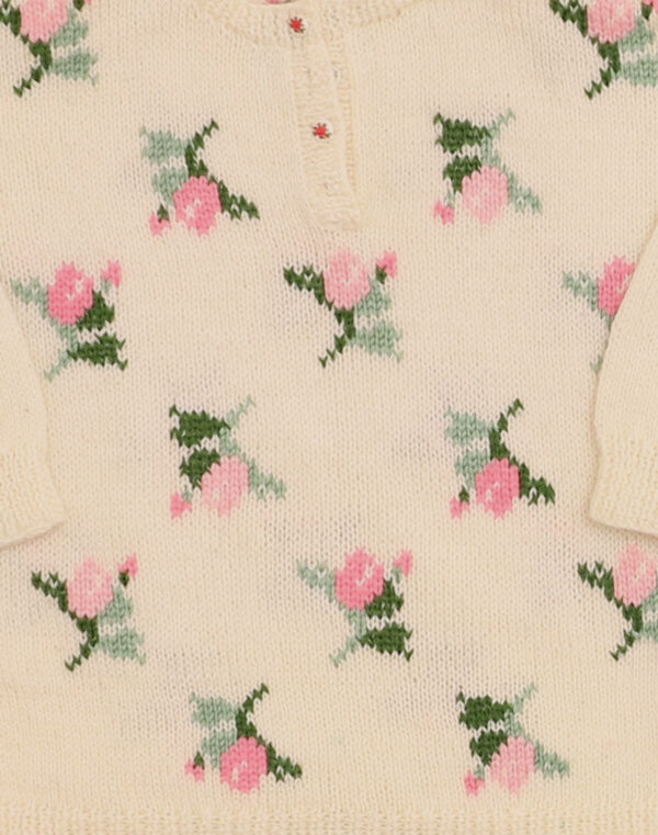 Pull motifs roses fait main