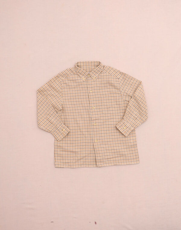 Chemise à carreaux beige Cacharel 6 ans