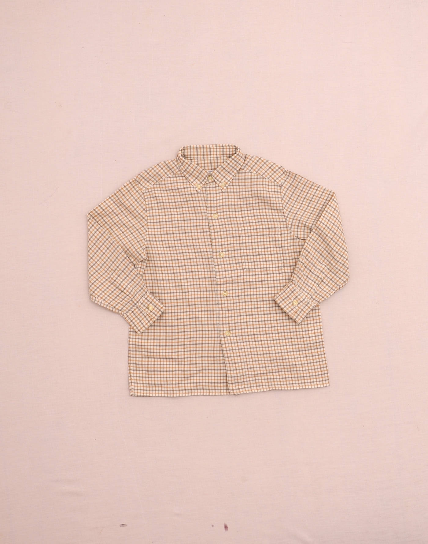 Chemise à carreaux beige Cacharel 6 ans