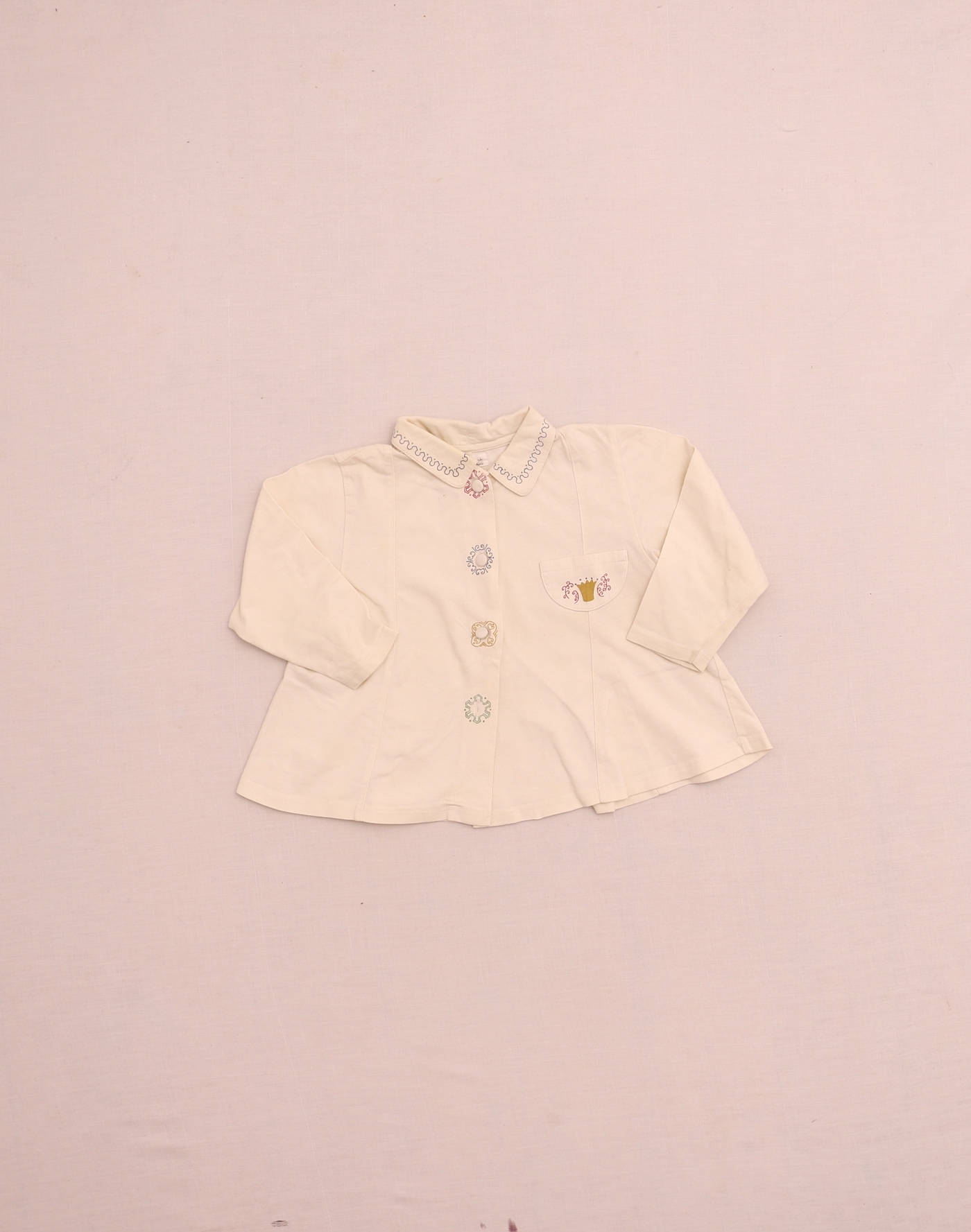 Chemise jersey écru à motifs
