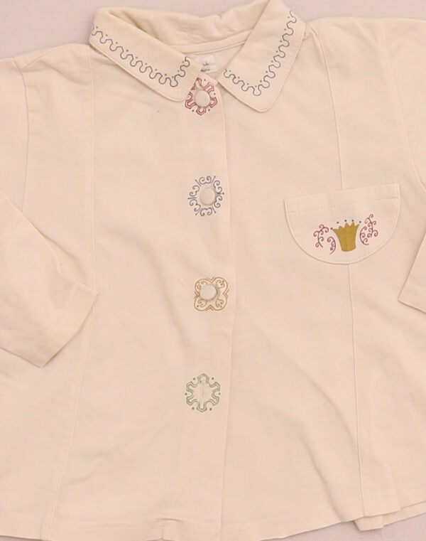 Chemise jersey écru à motifs