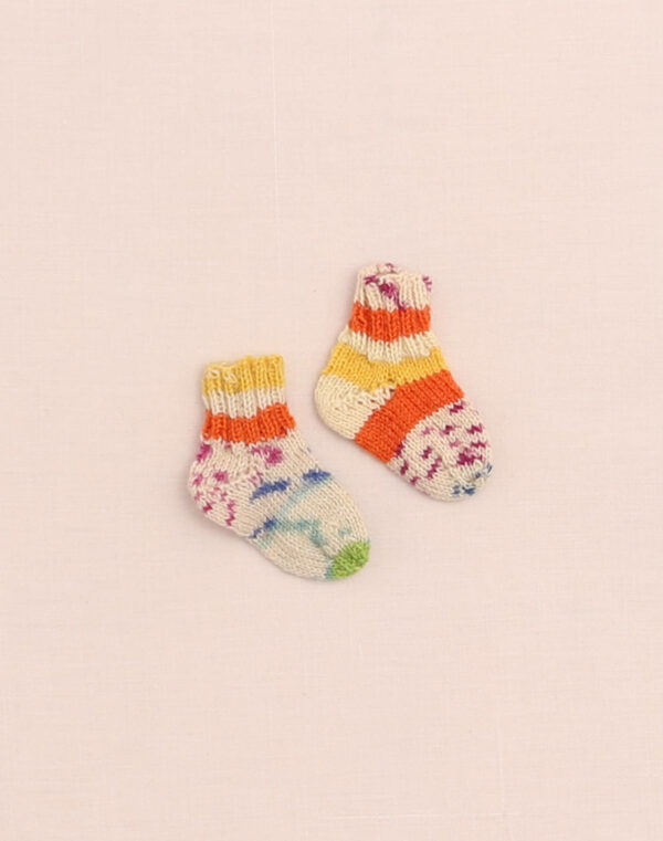 Chaussettes tricotées chinées beige P16