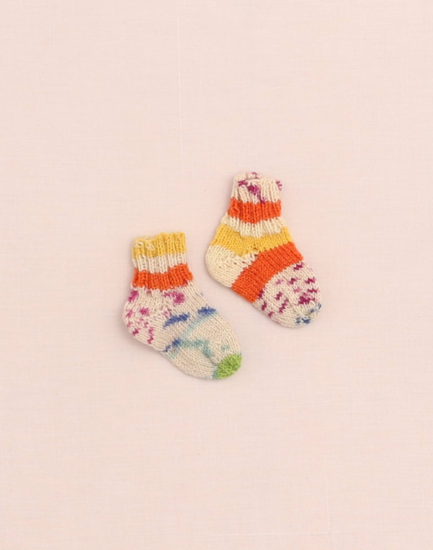 Chaussettes tricotées chinées beige P16