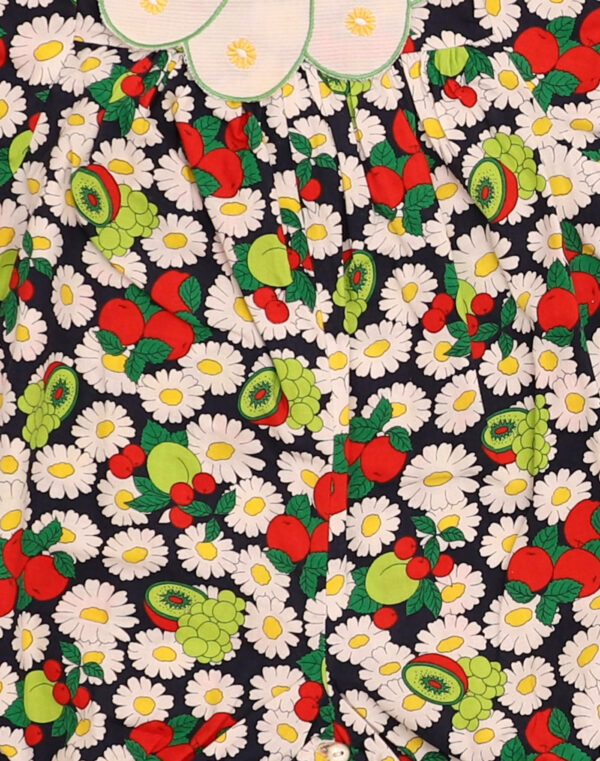 Barboteuse pâquerettes & fruits 1980