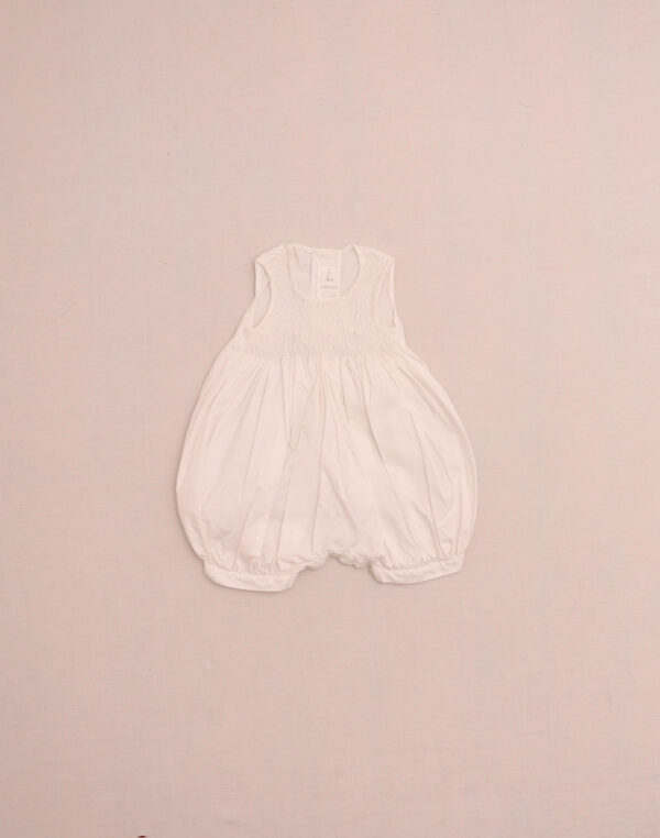 Barboteuse à smocks & lapins