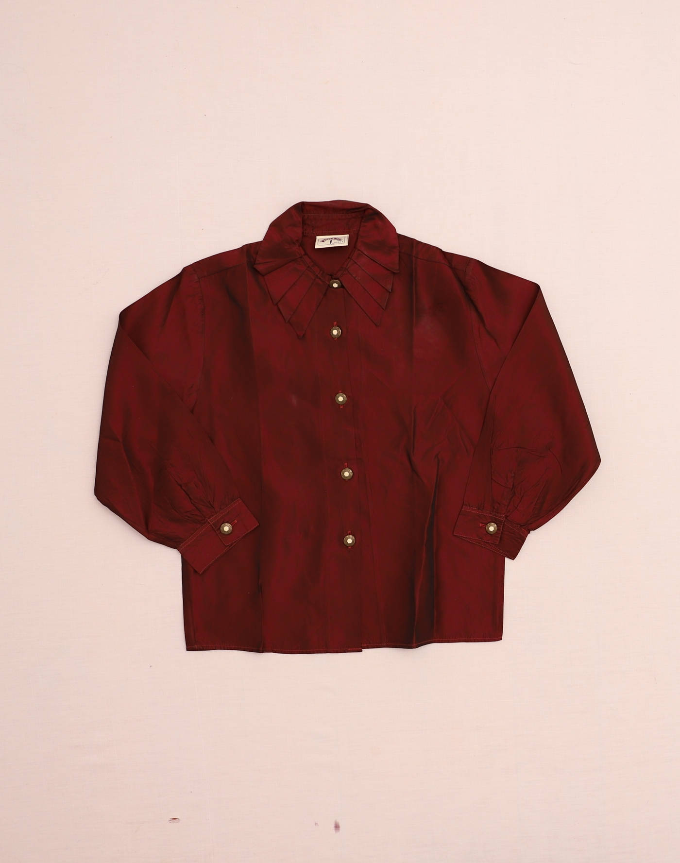Chemise en satin irisé prune 10 ans