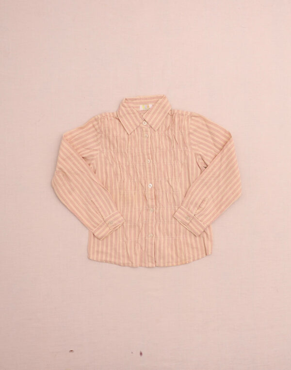 Chemise rayée smockée 8 ans