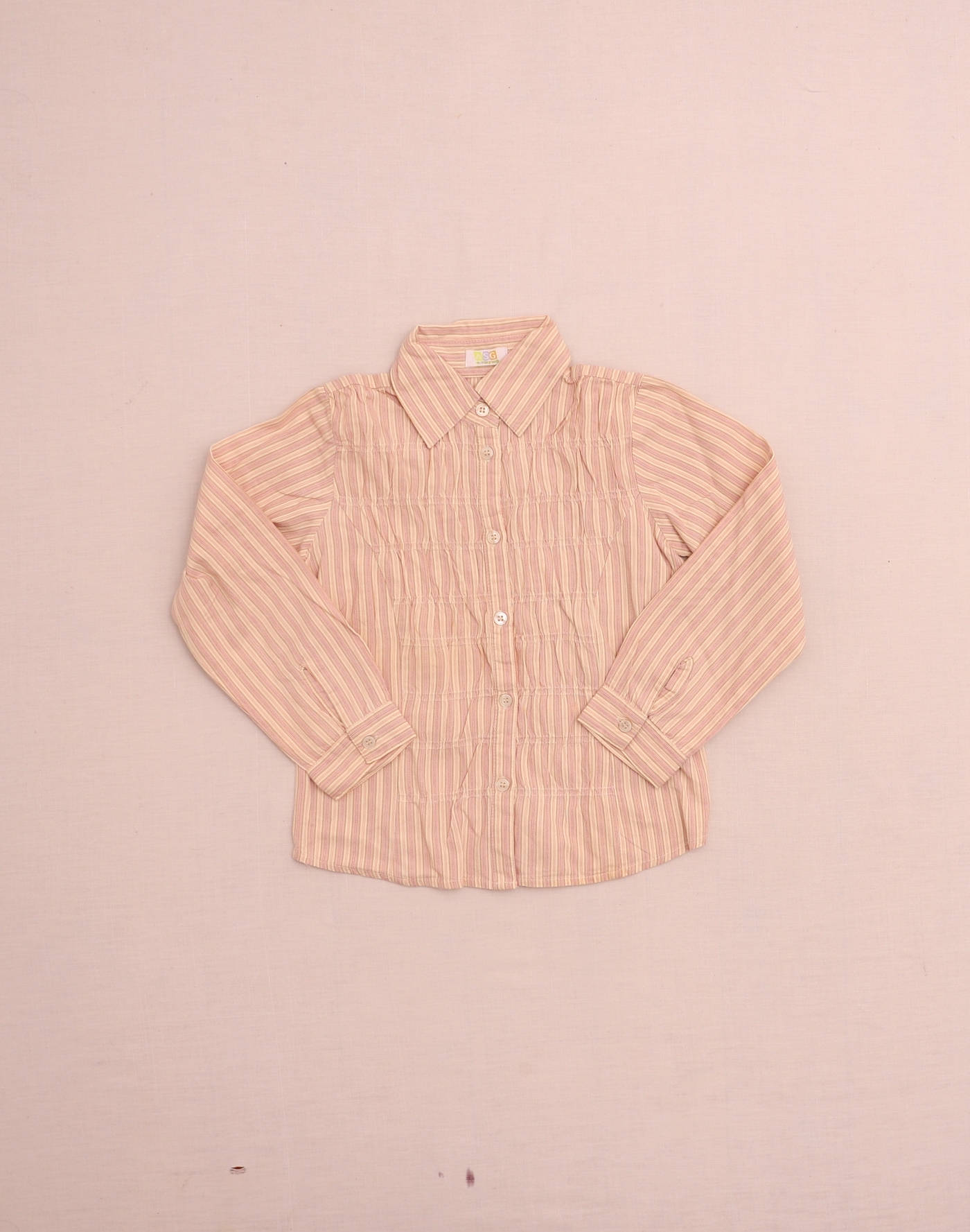 Chemise rayée smockée 8 ans