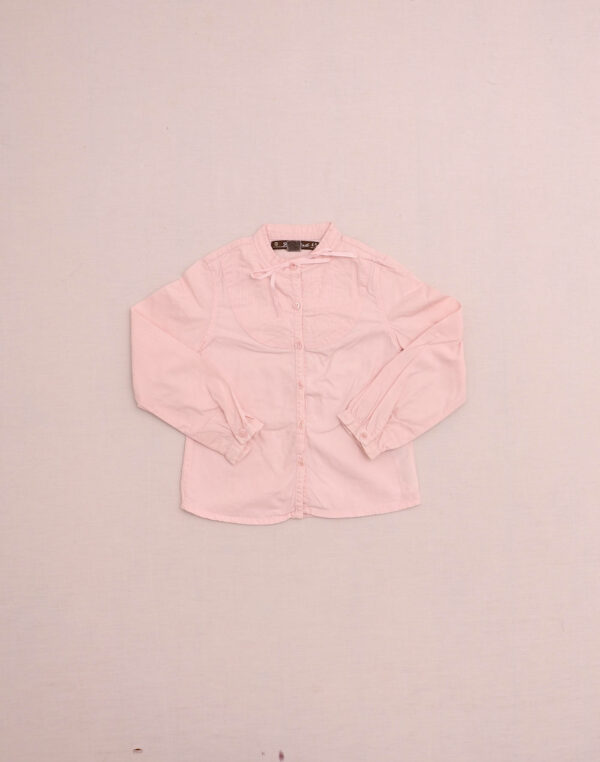 Chemise rose col noeud