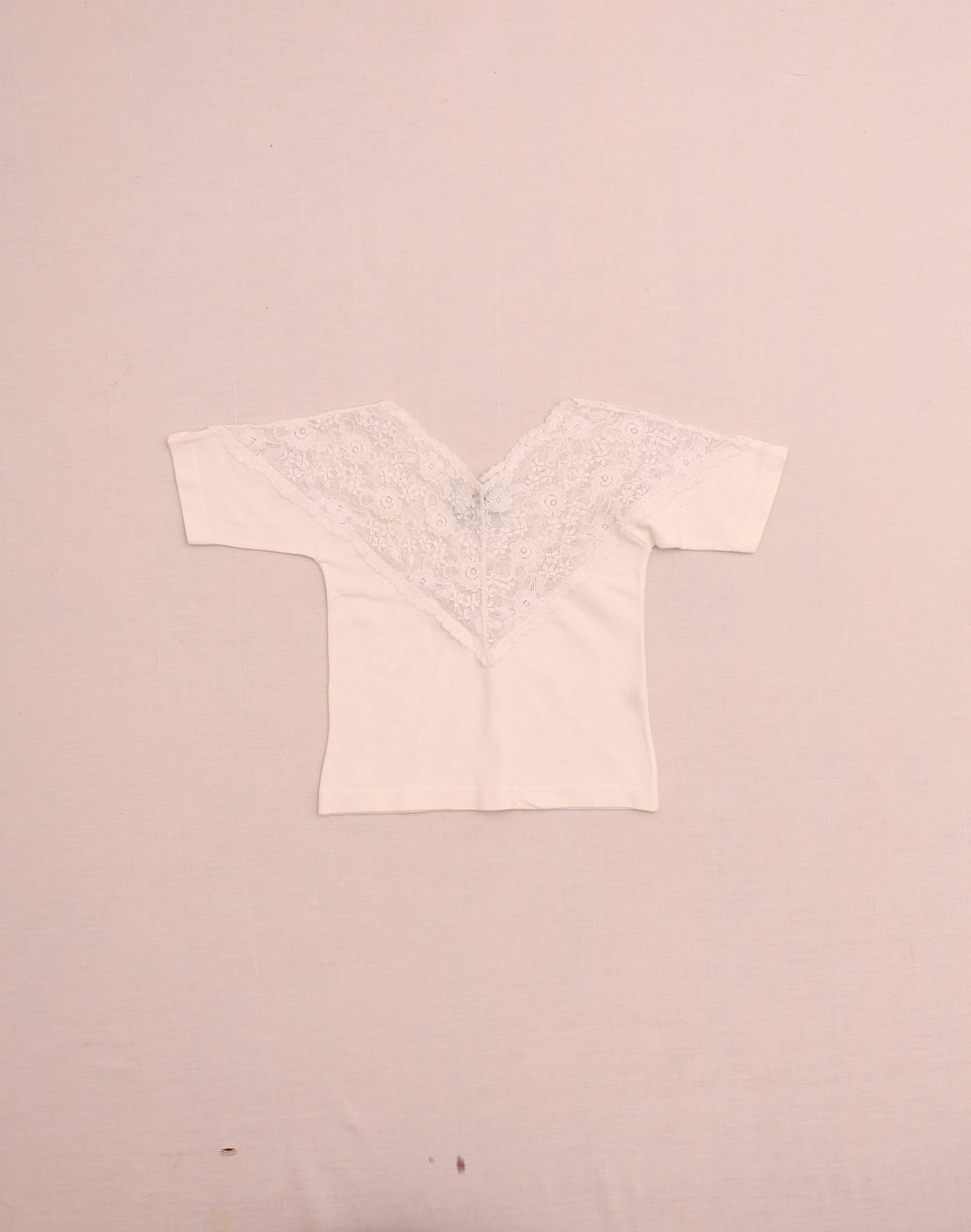 T-shirt à bandes de dentelle