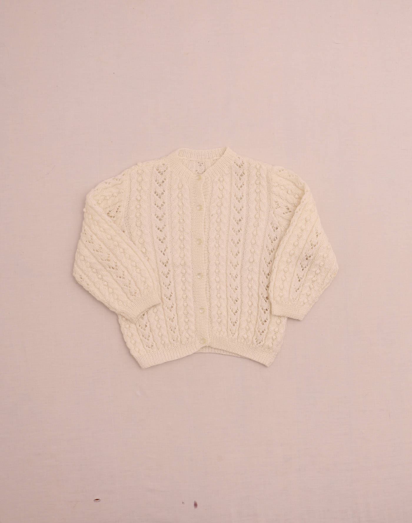 Cardigan torsadé et ajouré fait main