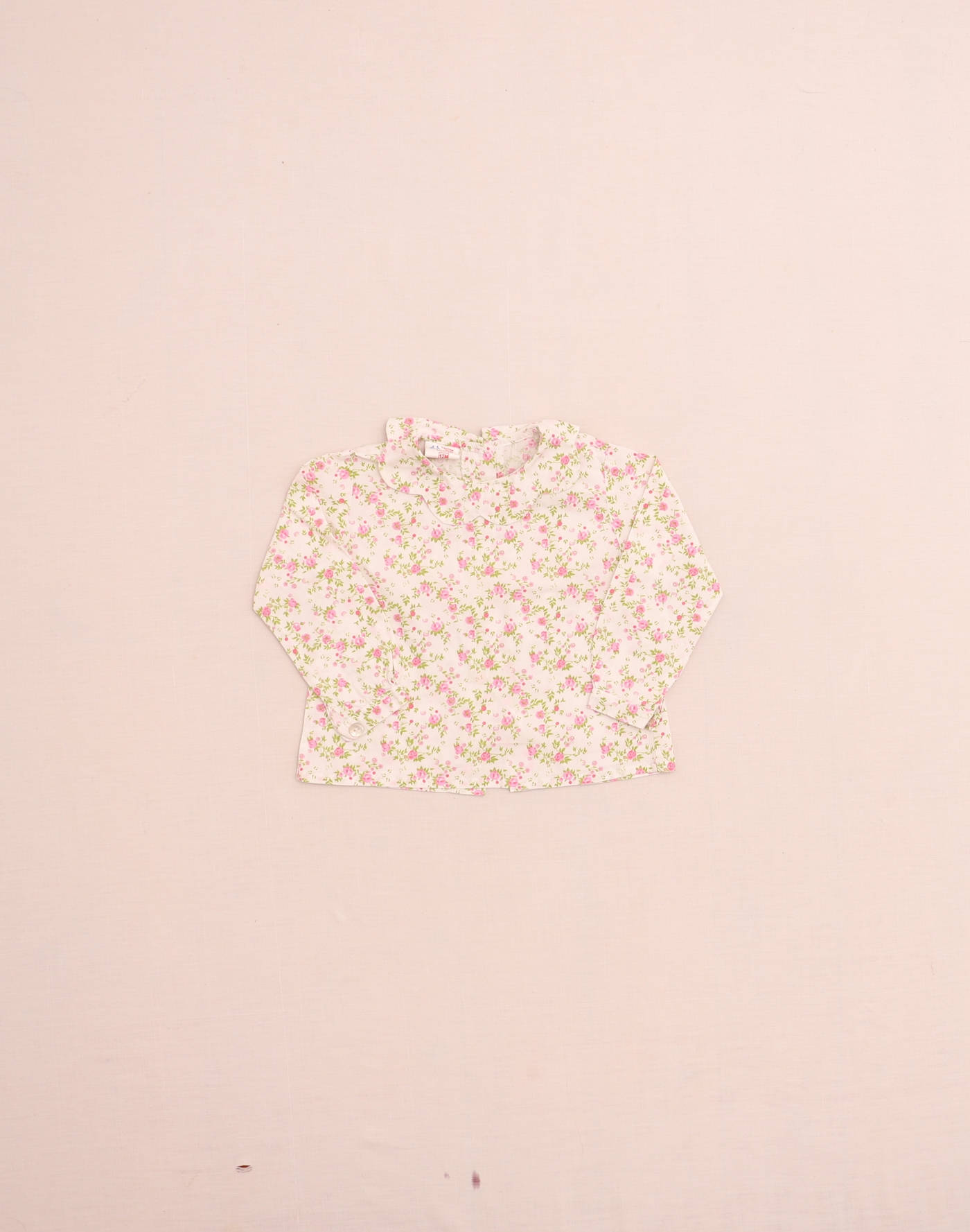 Blouse fleurie col pétale