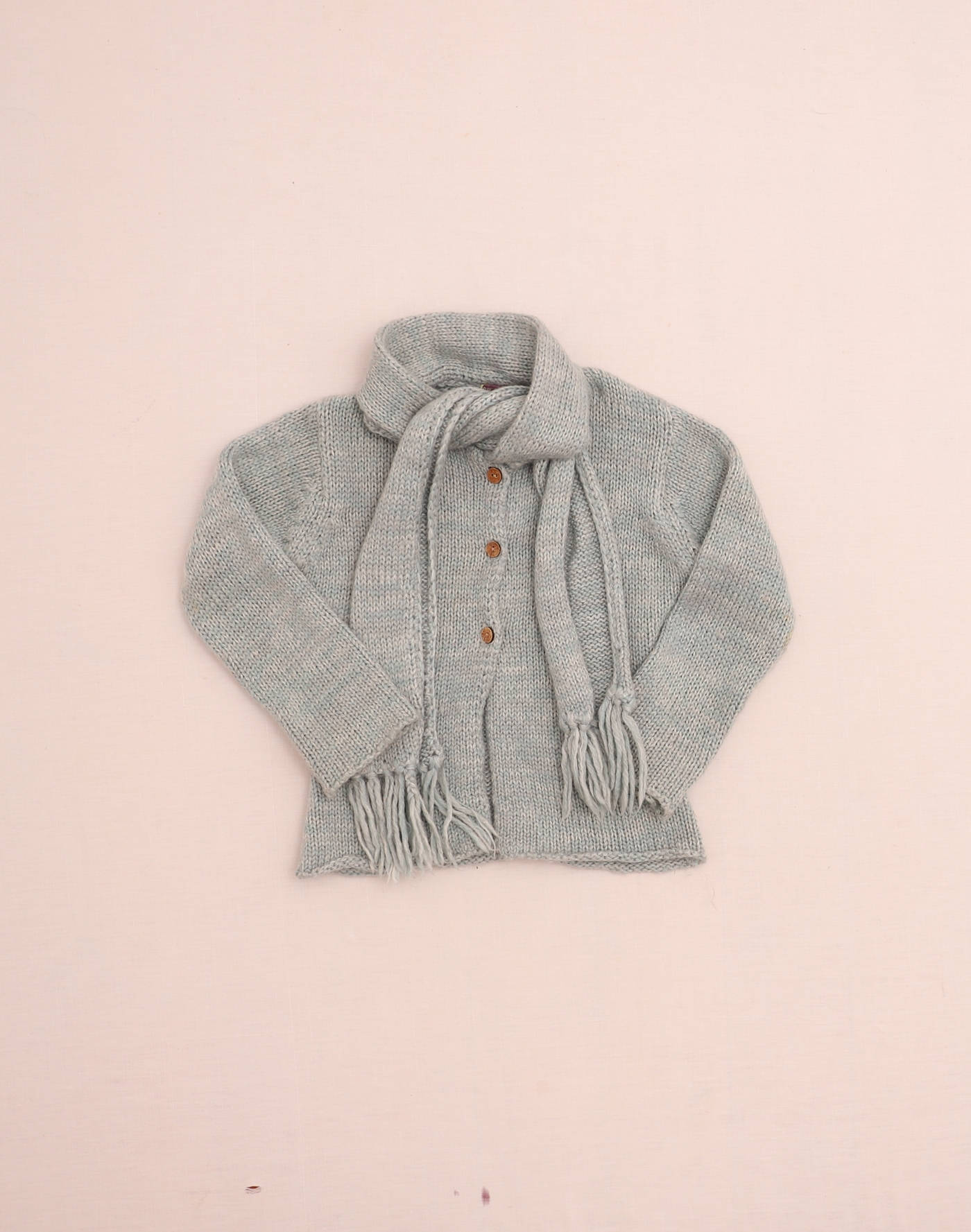 Cardigan chiné avec écharpe intégrée 6 ans