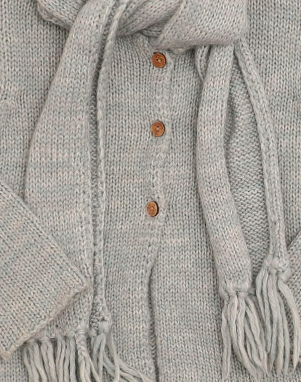 Cardigan chiné avec écharpe intégrée 6 ans