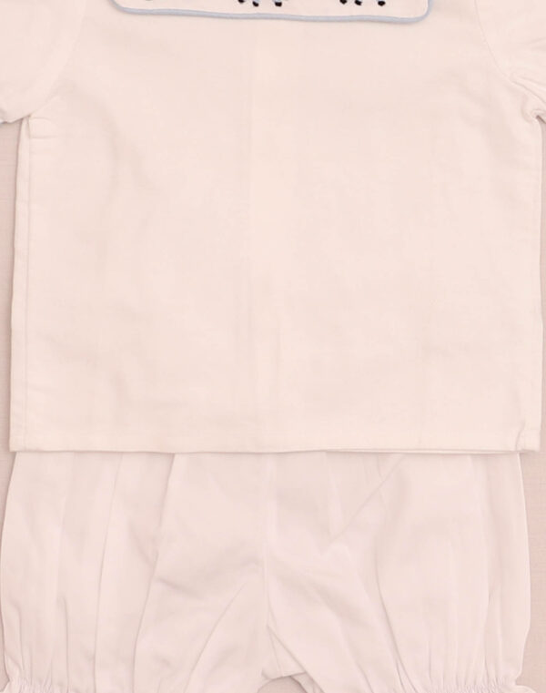 Ensemble blouse brodée & bloomer